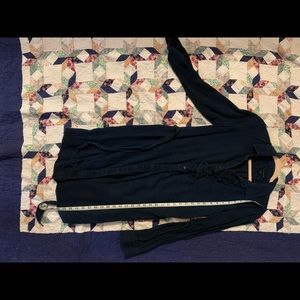 Dark denim button up dress